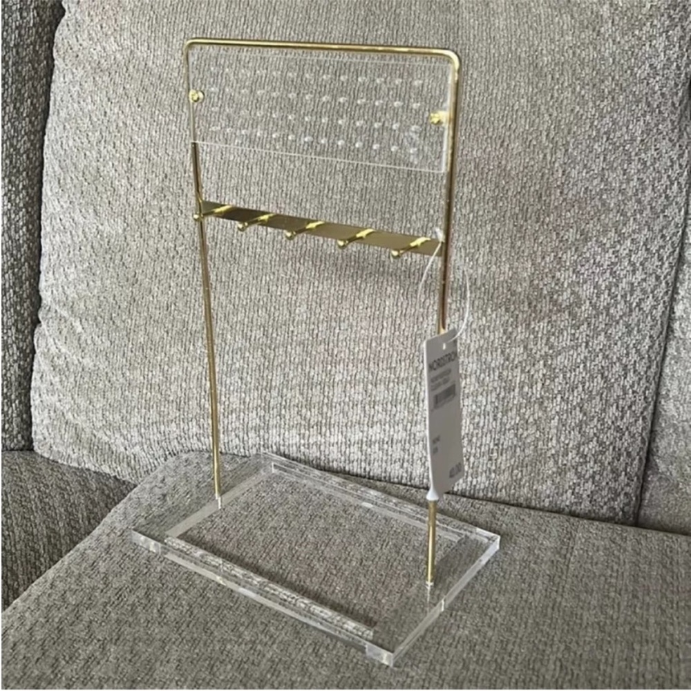Nordstrom Plexi Earring Jewelry Stand in Clear- Gold